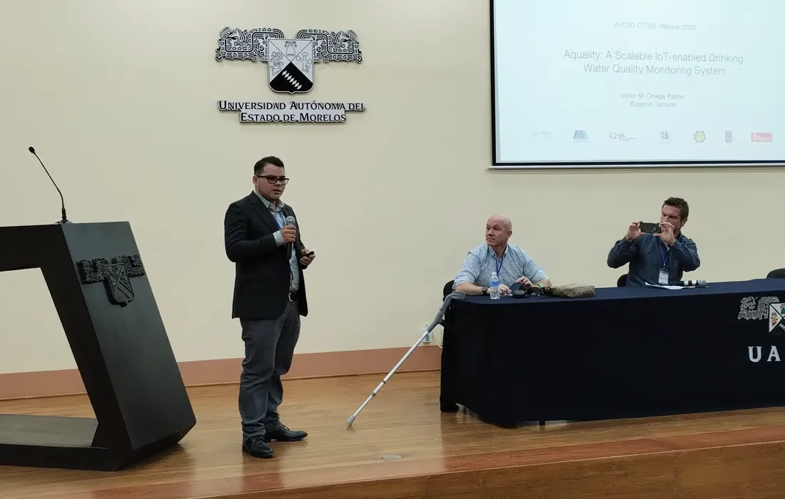 Ingeniero electrónico javeriano fue ponente en el VI Congreso Ibero-Americano de Ciudades Inteligentes 2023