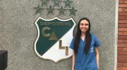 Isabella Rincón, esgresada de la carrera que hizo práctica en el Deportivo Cali.