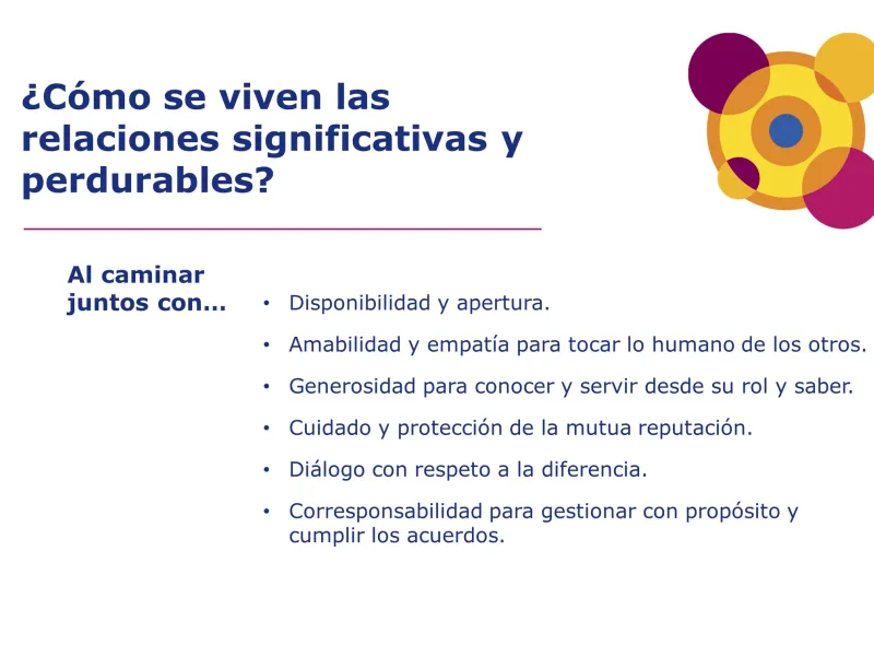 Comp. Relaciones significativas y perdurables